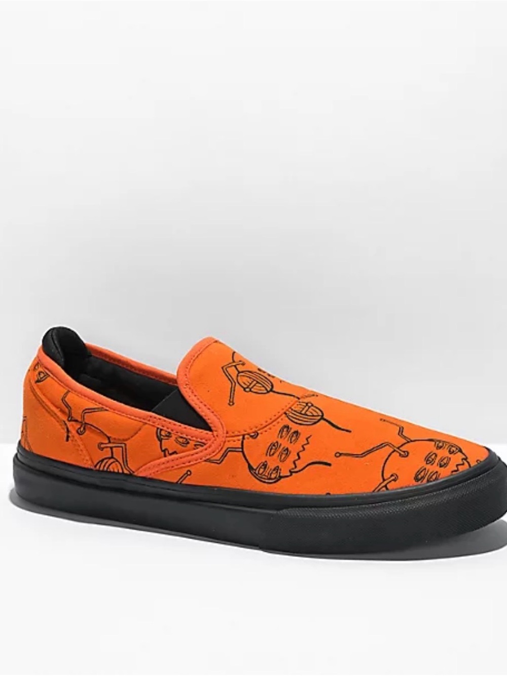 Emerica x Toy Machine Wino G6 Orange & Black Slip-On Skate size men’s 10